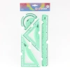 Unicorn 30cm set ruler macaron PVC soft ruler resistente al pliegue de cuatro piezas set ruler comercio exterior al por mayor set ruler fuente Specification image